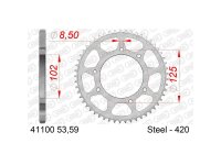 AFAM Kettenrad "41100" 420, Stahl, silbe 59...