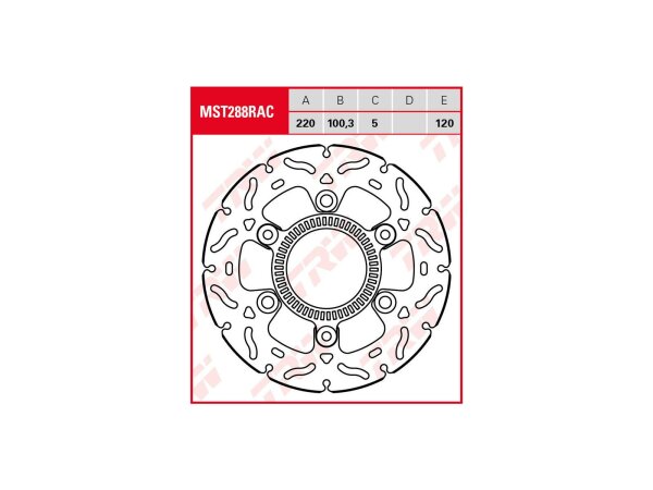 TRW Bremsscheibe "MST288RAC" starr, mit ABE