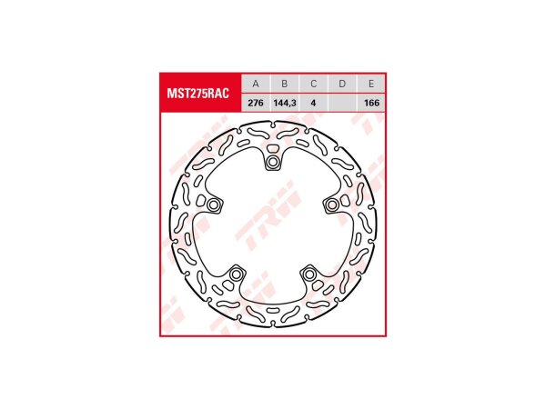 TRW Bremsscheibe "MST275RAC" starr, mit ABE