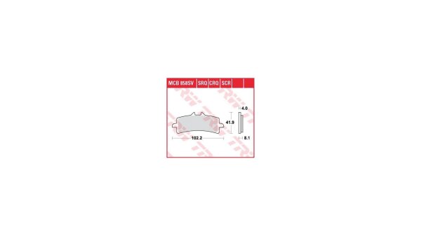 TRW Bremsbelag "MCB 858" Satz Typ TRQ Sintermetall Racing mit ECE-R90 