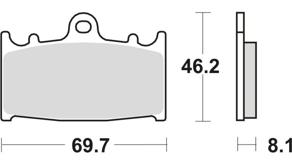 TRW Bremsbelag "MCB 602" Satz Typ TRQ Sintermetall Racing mit ECE-R90