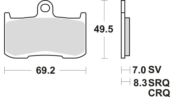 TRW Bremsbelag "MCB 737" Satz Typ TRQ Sinter