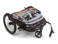 BOBIKE Kinderanhänger "Trailer & Stroller" Alu grau / blau