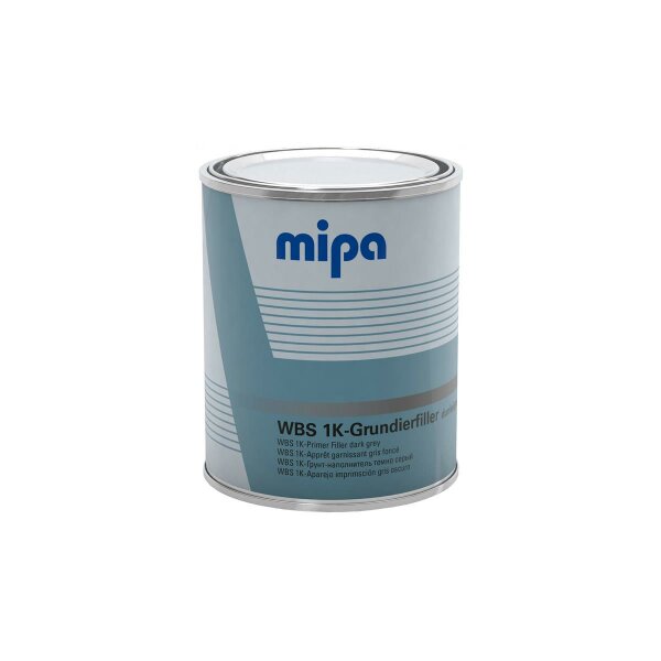 MIPA Grundierfiller "WBS 1K" Wasserverdü 1000 ml Dose, dunkelgrau