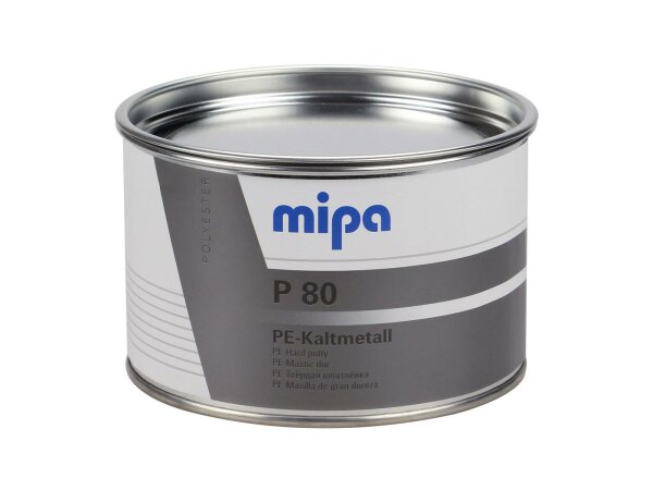 MIPA Produktprogramm "Smart Repair" Zur  Kaltmetall (P80), 1000 g Dose, inkl. Härter silbergrau-metallic, grob