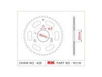 RK Kettenrad "3136" 428, Stahl 46 Zähne