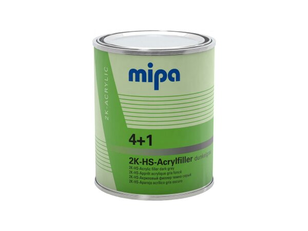 MIPA Grundierfiller "4+1 Acrylfiller HS" 1 l Dose, dunkelgrau