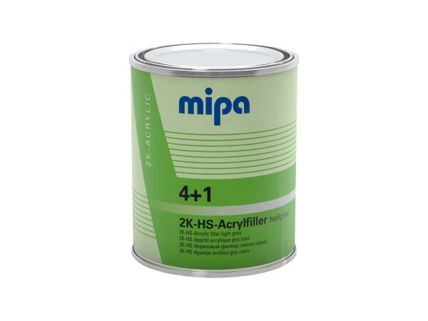 MIPA Grundierfiller "4+1 Acrylfiller HS" 1 l Dose, hellgrau