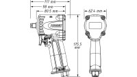 HAZET Schlagschrauber "9012M-1" Druckluft, Antrieb Gewicht: 1270 