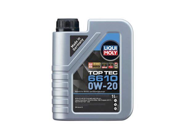 LIQUI MOLY Motoröl "Top Tec 6610" SAE 0W 1 l Flasche