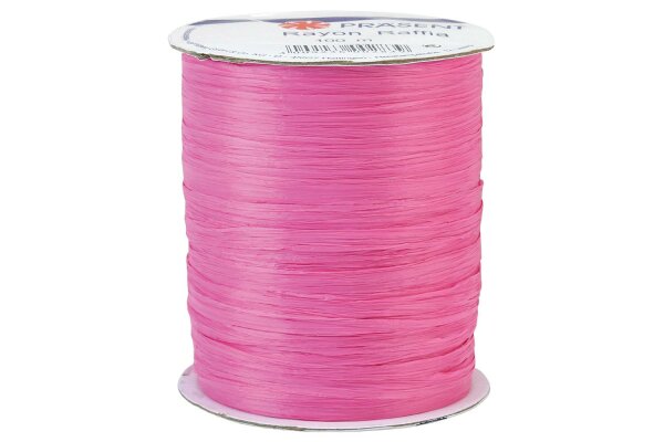 PATTBERG Raffia-Bastband Rayon 100m pink Rolle