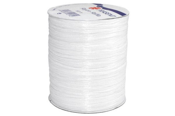 PATTBERG Raffia-Bastband Rayon 100m weiß Rolle