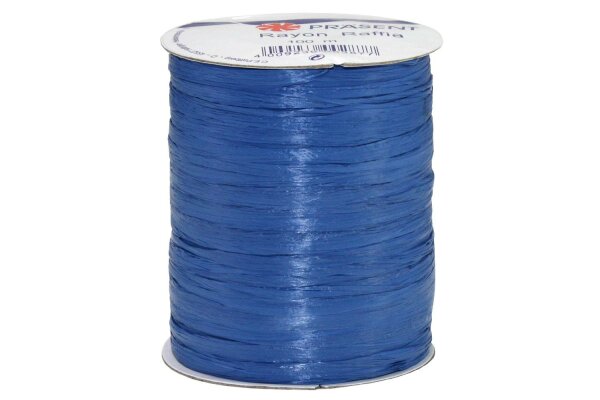 PATTBERG Raffia-Bastband Rayon 100m royalblau Rolle