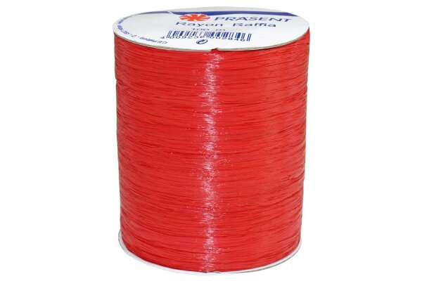 PATTBERG Raffia-Bastband Rayon 100m rot Rolle