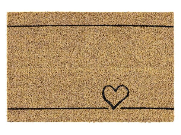 ASTRA Kokosmatte Coco Smart Heart rechteckig 40x60cm