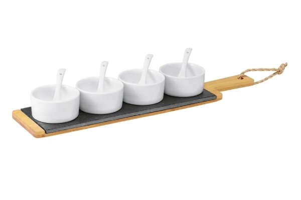 WESTMARK Servierset Schiefer Tapas+Friends 40x9x5cm 9teilig