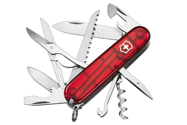 HuntsmanTaschenmesser rot/transparent Blister