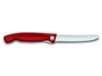 Swiss Classic, Picknick Messer, 11cm, Wellen, rot, B