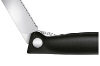 Swiss Classic, Picknick Messer, 11cm, Wellen, schwarz, B