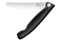 Swiss Classic, Picknick Messer, 11cm, Wellen, schwarz, B