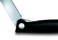 Swiss Classic, Picknick Messer, 11cm, Wellen, schwarz, B