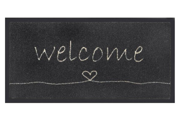 MD-ENTREE Schmutzfangmatte Emotion XS welcome heart 40x80cm schwarz