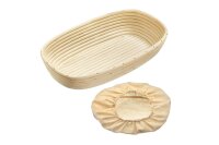 WESTMARK Gärkörbchen Set oval mit Bezug 33,5x20,5x8cm