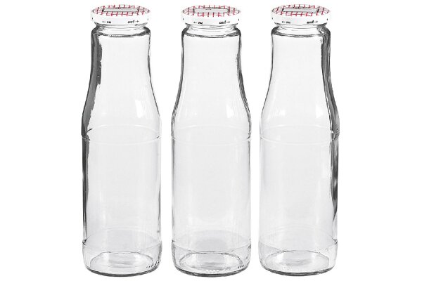 EMSY Saftflasche mit 53mm TO-Deckel 750 ml 3er Pack