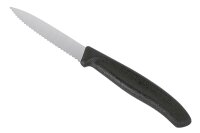 Swiss Classic, Gemüsemesser, 8cm, Wellen, schwarz