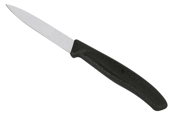 Swiss Classic, Gemüsemesser, 8cm, gerade, schwarz