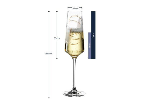 LEONARDO Sektglas 280ml Love 2er Set