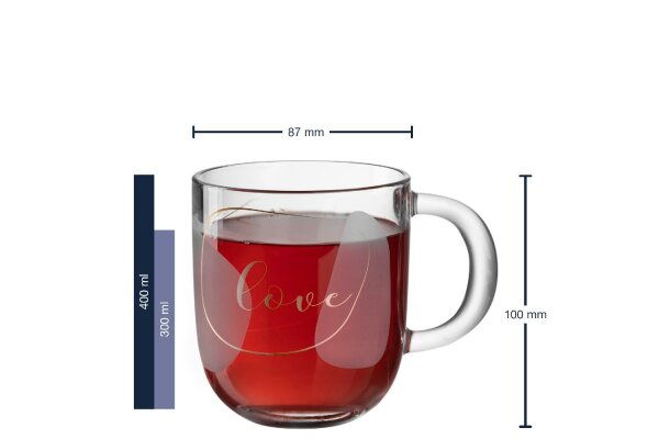 LEONARDO Tasse 400ml Love 2er Set