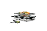 SPRING 3267410001 Raclettegrill mit Granitsteinplatte 8 Pfännchen 1200 Watt Edelstahl