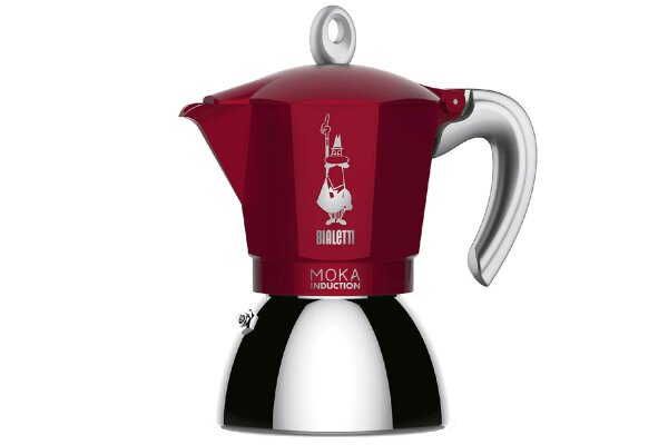 BIALETTI Espressokocher New Moka Induction 4 Tassen rot