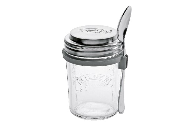 KILNER Frühstücksglas mit Löffel und Rezeptbuch