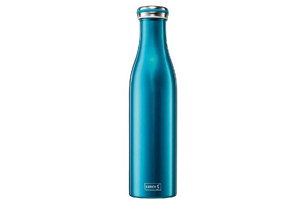 LURCH Thermo-Isolierflasche Edelstahl 0,75l wasserblau