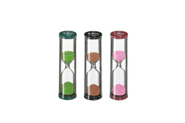 KÜCHENPROFI Sanduhr Tea-Time 8cm Ø2,3cm 3er Set