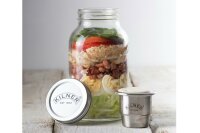 KILNER Food on the go Glas 1l mit Dressing/Saucen Einsatz