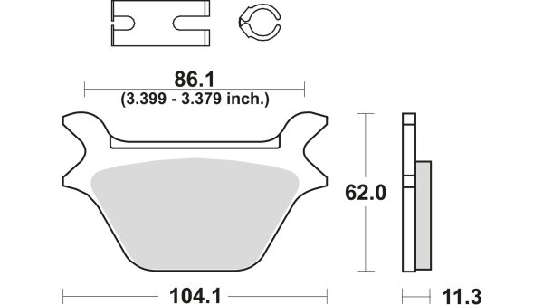 TRW Bremsbelag "MCB 583" Satz Typ PC, Organi