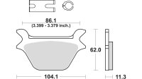 TRW Bremsbelag "MCB 583" Satz Typ PC, Organisch...