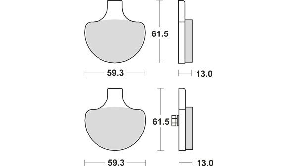 TRW Bremsbelag "MCB 548" Satz Typ PC, Organi