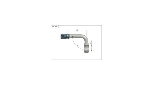 SPEEDBRAKES Ringanschluss Vario "Typ 019" 90° Zur  Edelstahl, Ø i