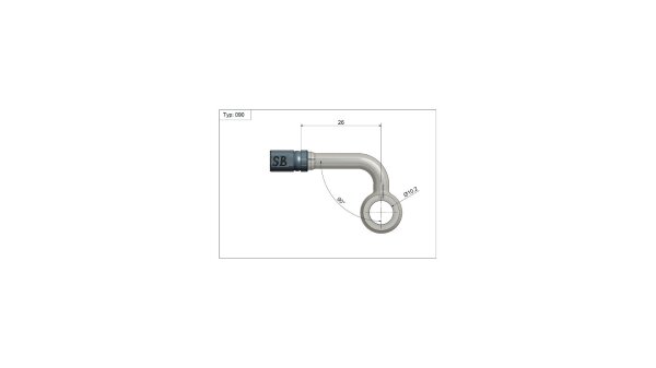 SPEEDBRAKES Ringanschluss Vario "Typ 090" 90° seit Aluminium, ant