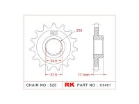 RK Antriebsritzel "5491" 525, Stahl 14 Zähne