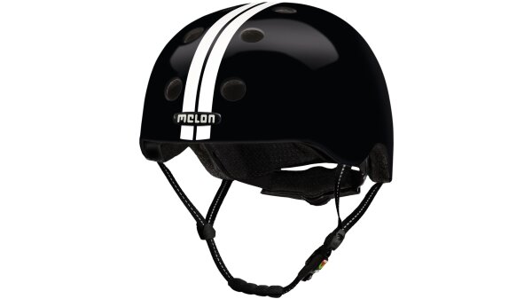 MELON Helm "All Stars" Urban Active, Mag straight white black, Gr. XXS-S (46-52 cm)