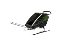 THULE Kinderanhänger "Chariot Cab 2"  ei aluminium / zypressengrün