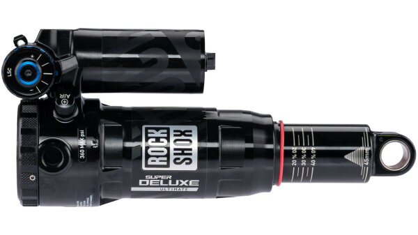 ROCKSHOX Federbein "Super Deluxe Ultimat 165 mm x 45 mm, Linear Air, Druckstufe Tune Low, Zugstufe Tune Linear, 320lb Threshold, Befestigung: Shaft Trunnion, Body Standard