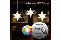 F-H-S Sterne LED kabellos ø13cm weiß 3er Set