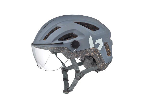 BOLLÉ Helm "Eco React Visor" Ein Großtei matte cool grey, Gr. S (52-55 cm)