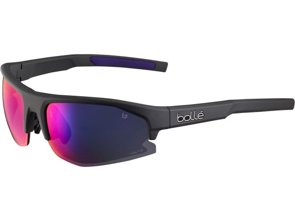 BOLLÉ Sportbrille "BOLT 2.0 S" Größe Sma titanium matte, Gläser Volt+ Ultraviolet Polarized, Cat. 3